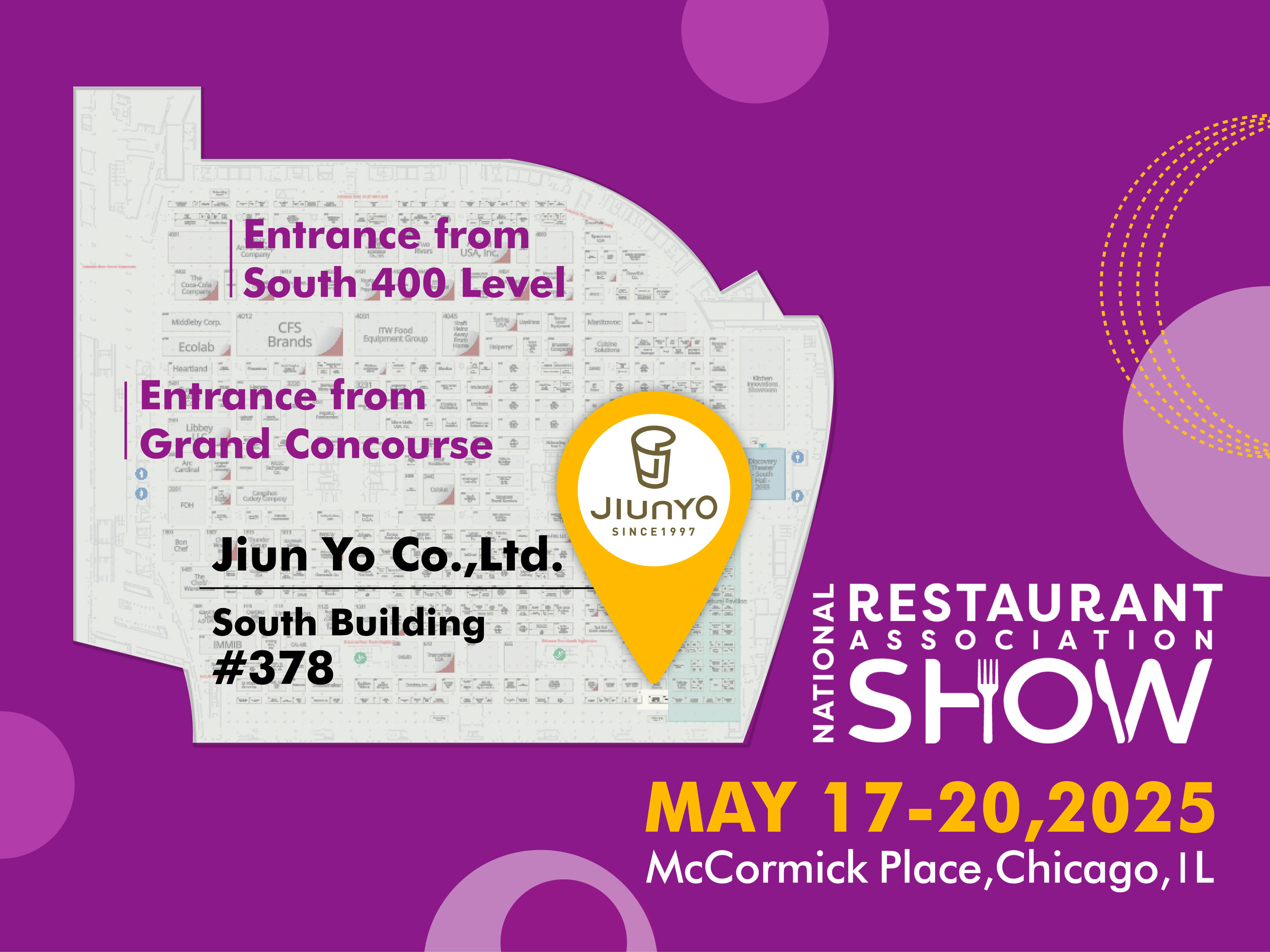 Únase a nosotras en el 2025 National Restaurant Association Show (NRA) en Chicago